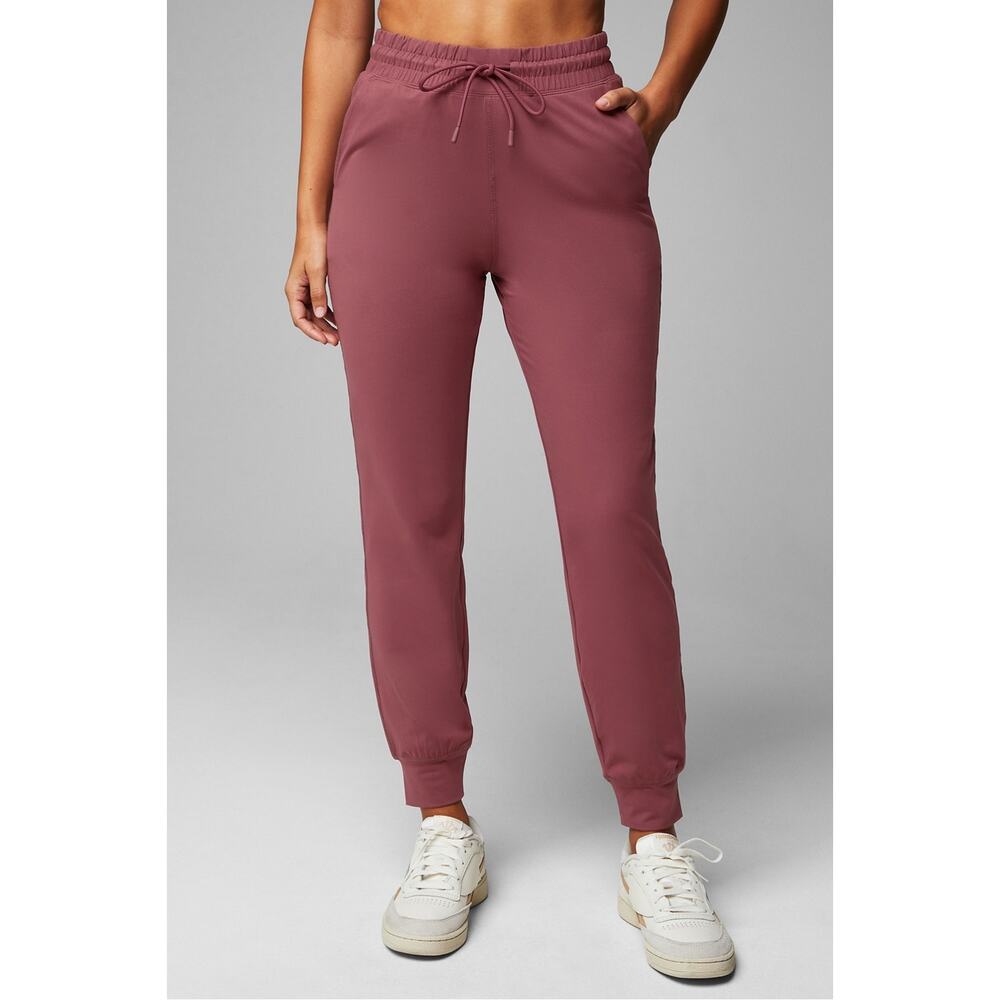 Fabletics Jogger Pants Women's Size 2XL/1X Mauve Pink High Waisted Performance